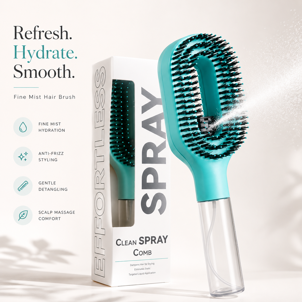 Veloura MistBrush™ 2-in-1 Hair Spray Brush